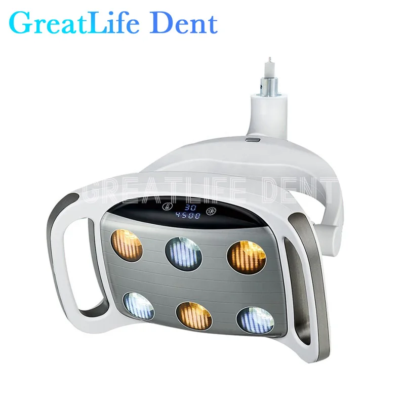 

GreatLife Dent Dental Chair Unit New Design Shadowless Operation 9W LED 30000lux 6 Light Beads Operating Surgical Led Light