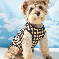 pet clothes dogs plaid striped shirt puppy coat teddy bear pomeranian vest small medium dog cat pet costume jacket vest sweater