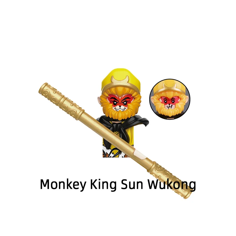 The Journey West Li Jing Nezha Sun Wukong Лорд Лао Цзы Принцесса Железный веер Ян Цзянь Модель Блоки