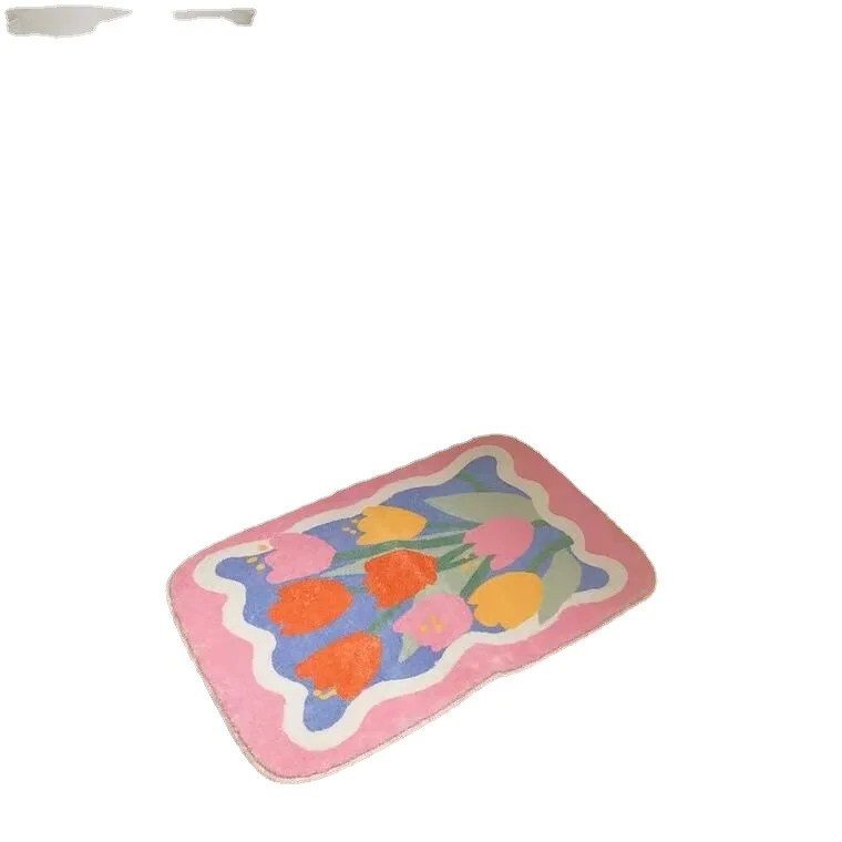 Кашемировый Розовый тюльпан в французском стиле Домашний напольный коврик для