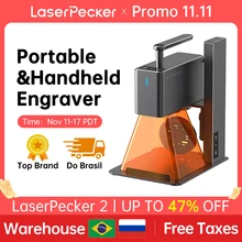 LaserPecker 2 450nm Portable Laser Engraver 600mm/s Super Fast Engraving High Accuracy Phone and PC Laser Engraving Machine 