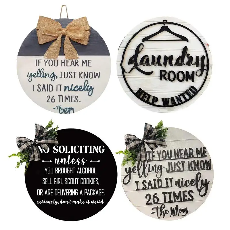 

Round Welcome Sign Farmhouse Wreath Porch Decor Welcome Sign Fashionable Rustic Round Wood Wreaths With Exquisite Design For