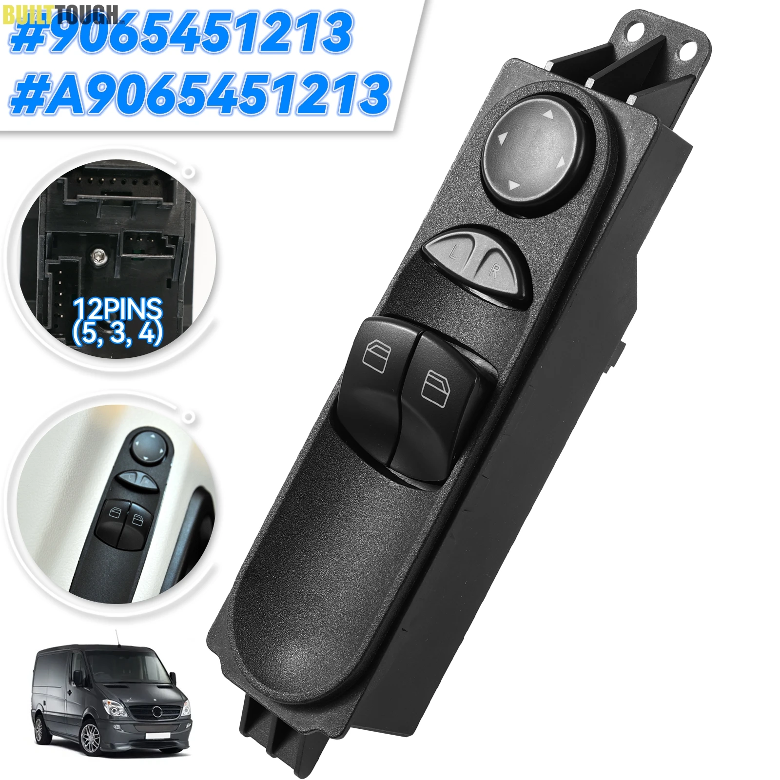 

Главный выключатель управления подъемом окна со стороны водителя автомобиля A 9065451213 9065451213 Для Mercedes-Benz Sprinter W906 VW Crafter