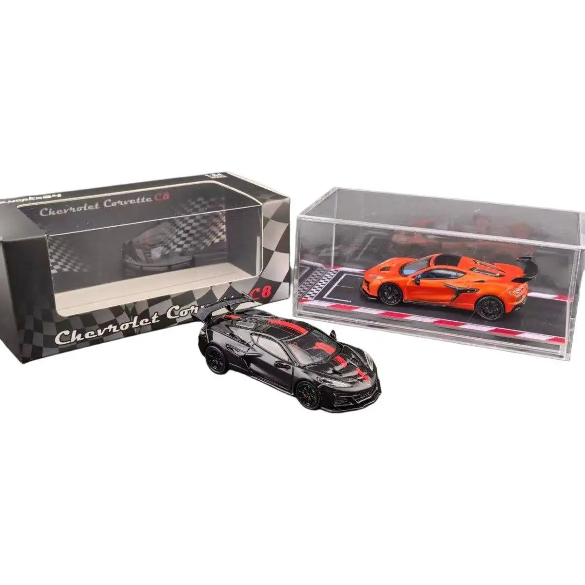 Фото В наличии: 1:64 c8 zr1, реалистичная миниатюрная модель автомобиля из литого сплава с резиновыми шинами, креативный декоративный предмет, праздничный сувенир. №2