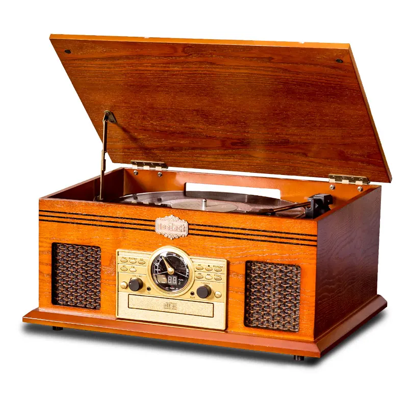 Деревянный винтажный FM аналоговый проигрыватель с настройкой/CD музыкальный