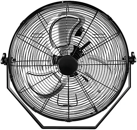 

Inch Industrial Wall Mount 3 Speed Commercial Ventilation Metal Fan for Warehouse, Greenhouse, Workshop, Patio, Factory and Base