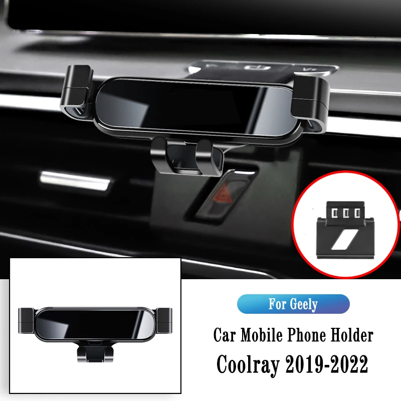

Navigate Support For Geely Coolray 2019-2022 Gravity Navigation Bracket GPS Stand Air Outlet Clip Rotatable Support Accessories