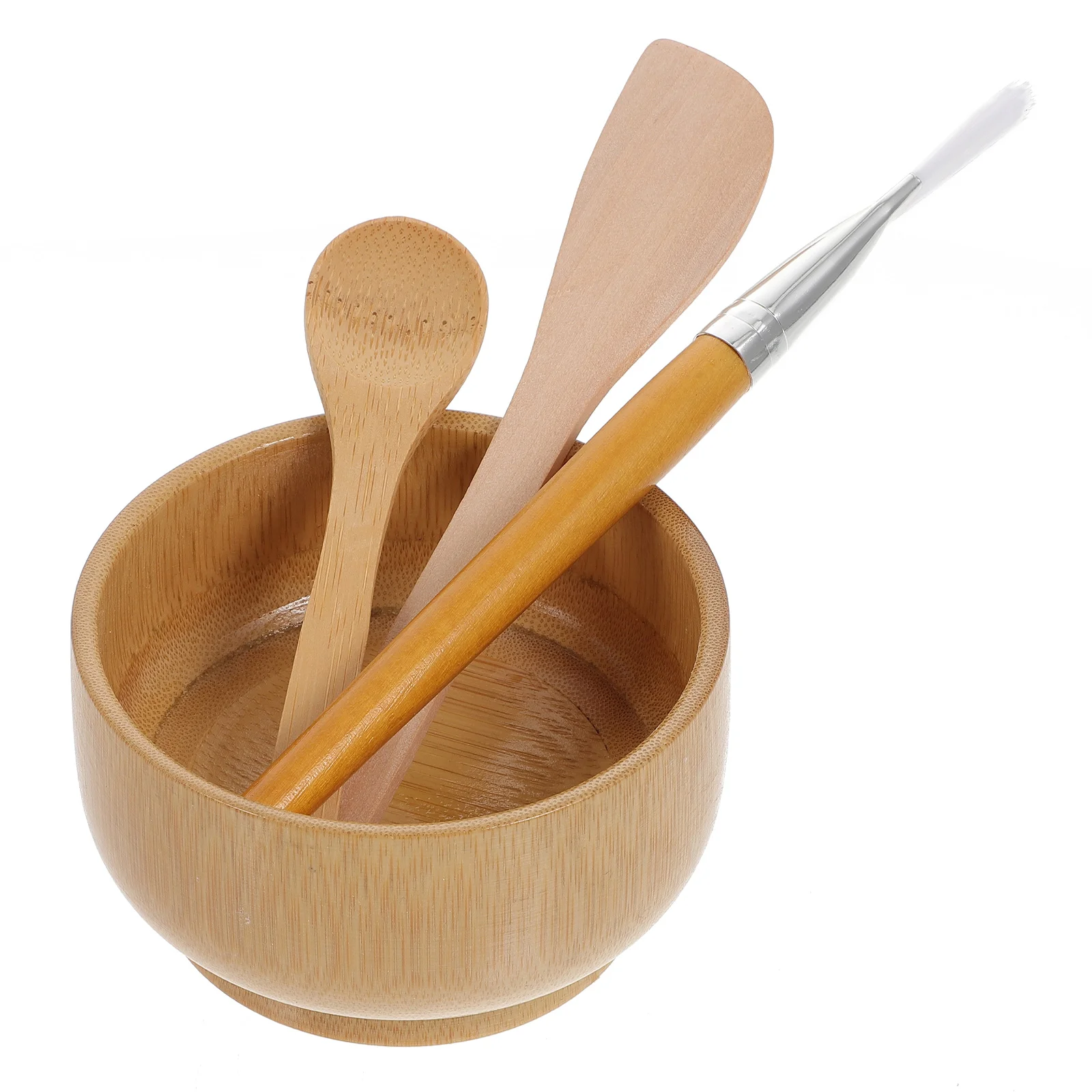 

Bowl Facial Mixing Brush Mask Face Applicator Tool Spatula Makeup Facemask Stirring Set Skin Care Wood Clay Facemasks Cream