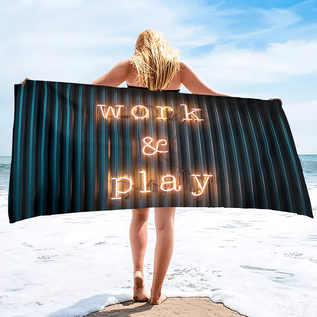 

Abstract Art Microfiber Beach Towel, Oversized Beach Towel,Super Soft Water Absorbent Bath Towels for Bathroom Pool Swim Sport