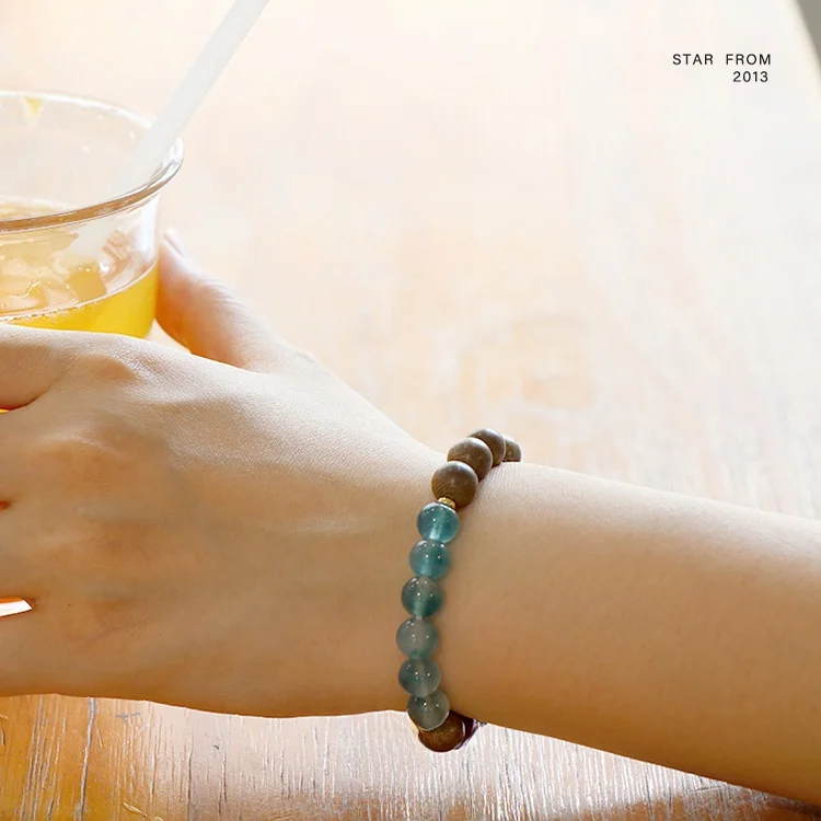 Шэн Си | Yun Xiyuan Chuang S925 Серебряный браслет из натурального агарового дерева Ци Нань