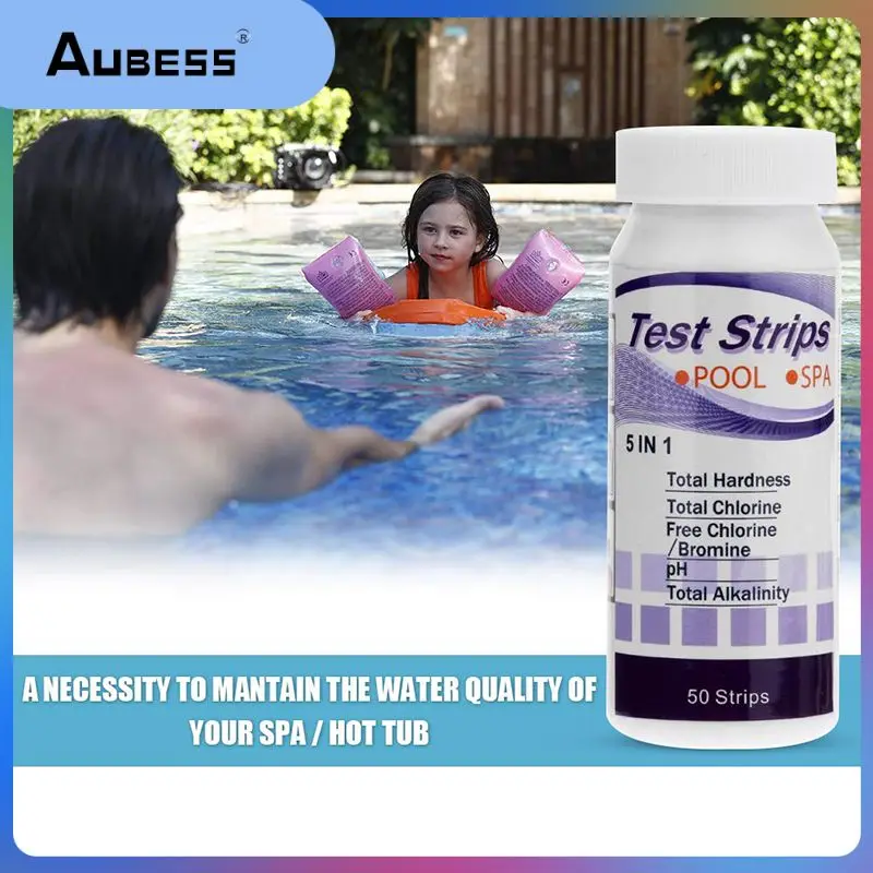 

5-in-1 Swimming Pool Spa Water Test Strips Chlorine Bromine PH Alkalinity Hardness Test Tools Water Testing Products