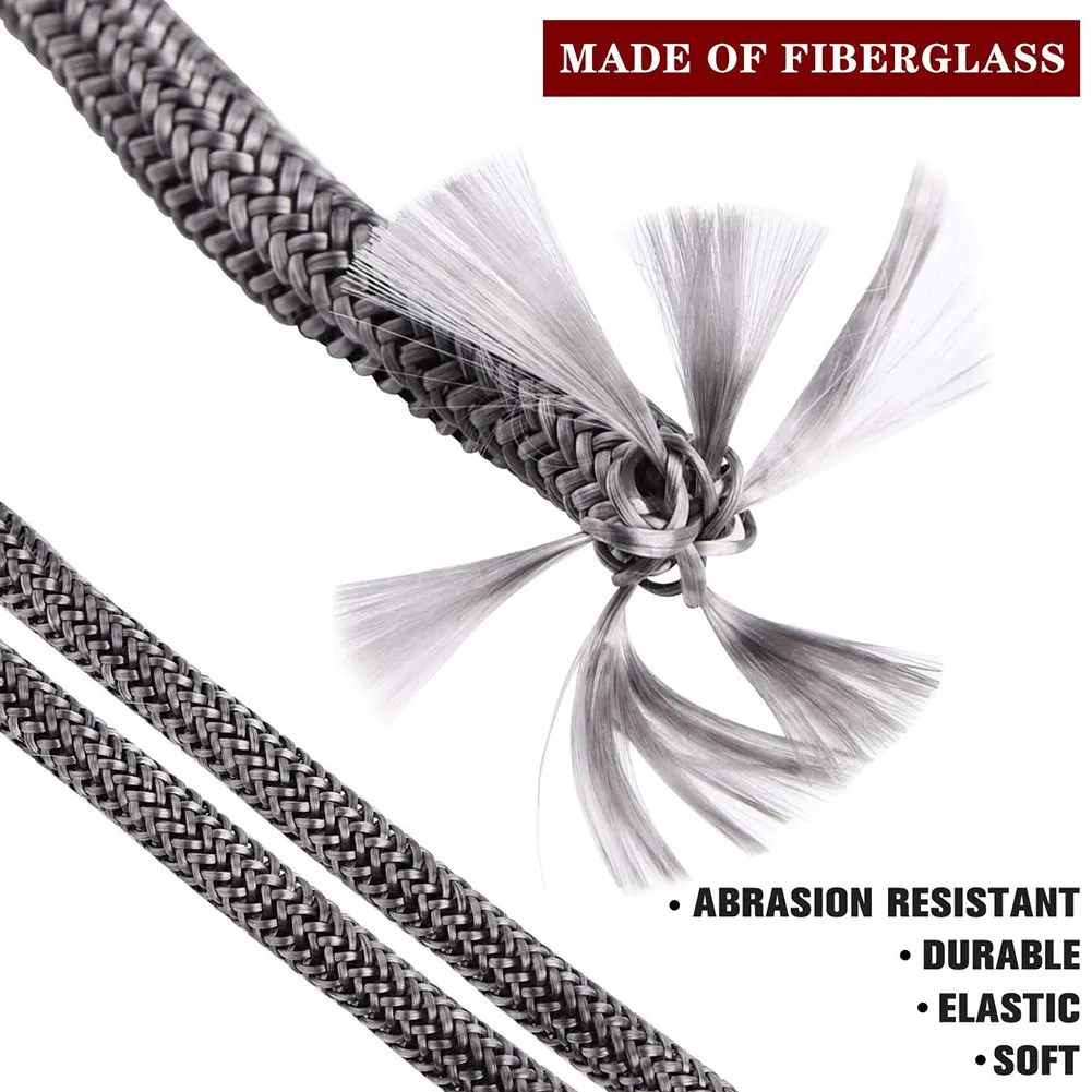 

6/8mm 2m Length Black Stove Fire Rope Wood Burning Stove Log Burner Fireproof Seal Rope Resistance Home Winter Accessories