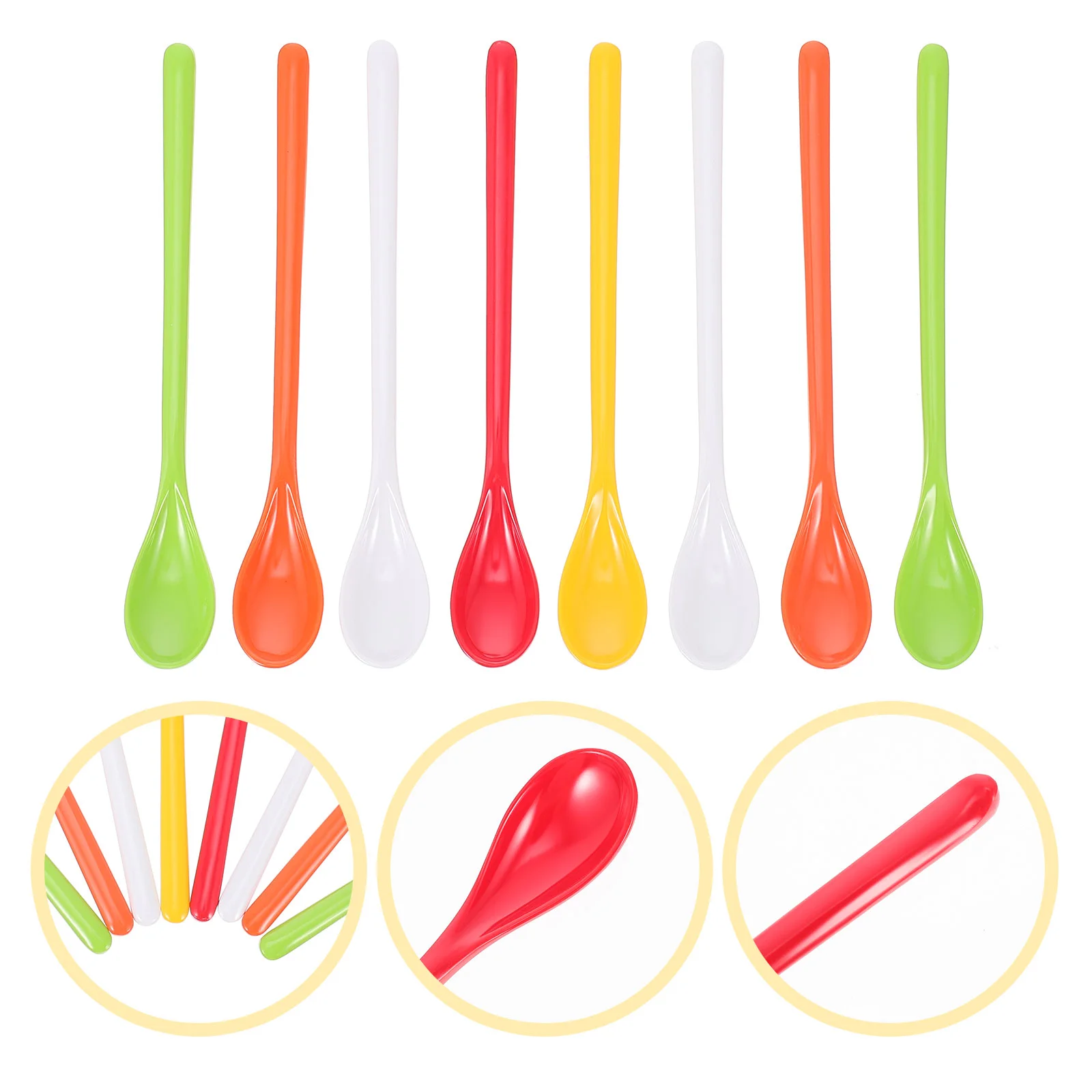 

8pcs Durable Spoons Mixing Spoons Durable Dessert Spoon Coffee Spoons Home Supplies