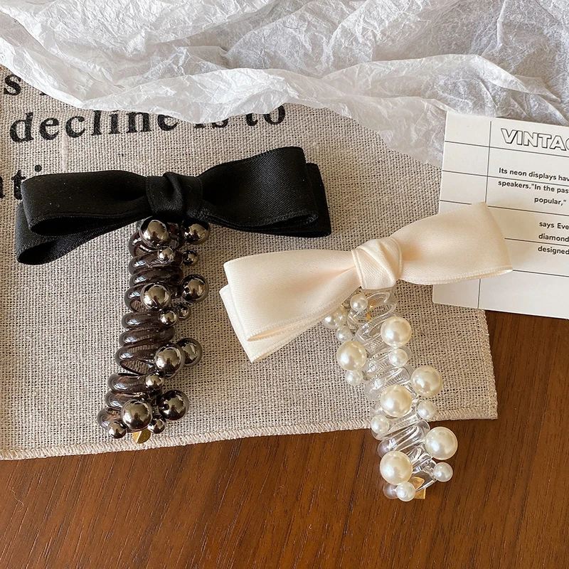 Модный эластичный спиральный телефонный провод с бантом повязка для волос милые