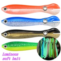 5pcs luminous bionic loach soft bait noctilucent perforated loach false bait fishing accessories bass mandarin fishing lures
