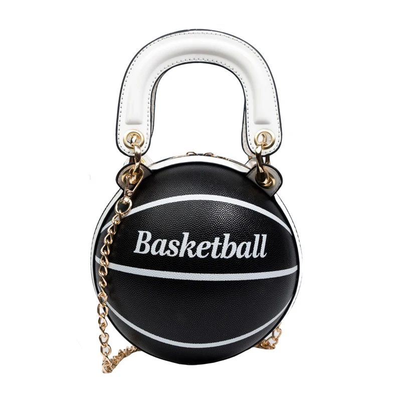 

Brand New Women's Bag Basketball Shoulder Bags For Women Casual Zipper Purse And Handbag Fashion Chain Crossbody Bag Ball Tote
