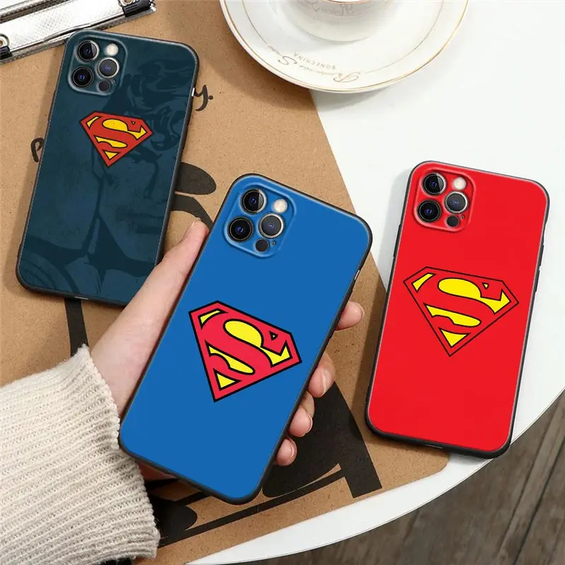 Фото Чехол для телефона S-Supermans Hero для iPhone 17, 16, 15, 14, 13, 12 Mini, 11 Pro Max, 16 Plus, 17 Pro, 17E, 17 Air, 16E, XS, мягкий чехол №1