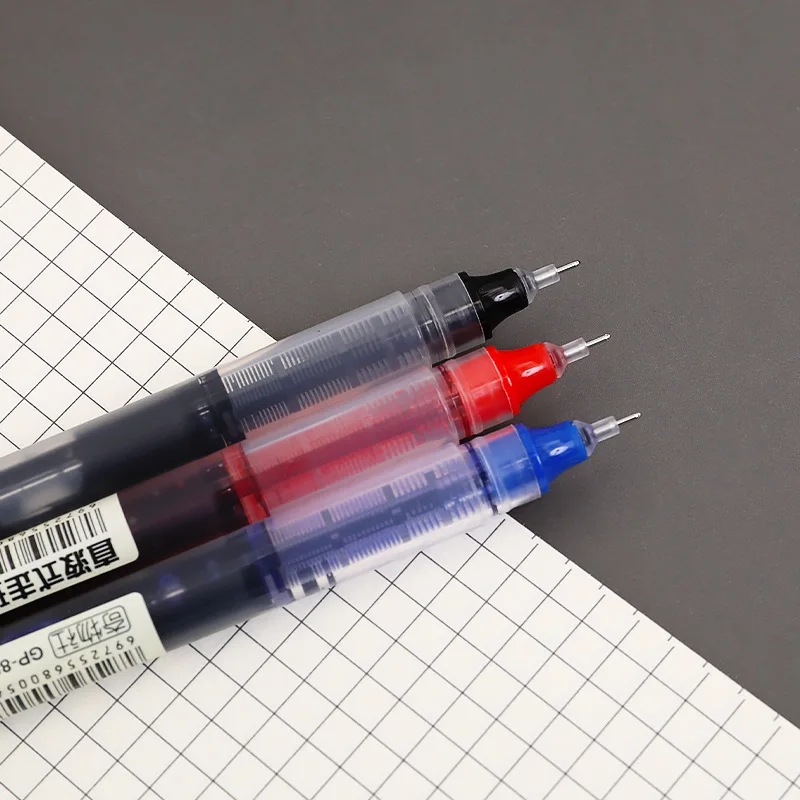 

6Pcs/lot Quality Fine 0.5mm Nib Gel Pen Big Ink Capacity Stationery Pen Student Material Escolar Papelaria Fournitures Scolaires