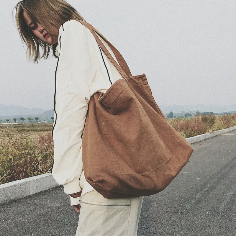 

Fashion Women Canvas Shoulder Shopper Bag Cotton Cloth Large Capacity Students Female Handbags Eco Fabric Tote Shopping Bags