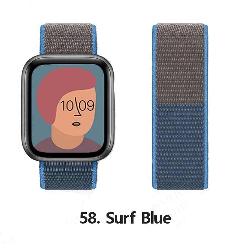 

Nylon Loop Strap for apple watch band 45mm 44mm 40mm 41mm 49mm 42mm 38mm bracelet correa iWatch series 3 4 6 se 7 8 ultra strap