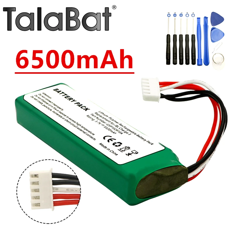 

Для JBL Charge 3 Charge3 GSP1029102A 6500MaH аккумулятор, инструмент для разборки для JBL C3, сменная батарея