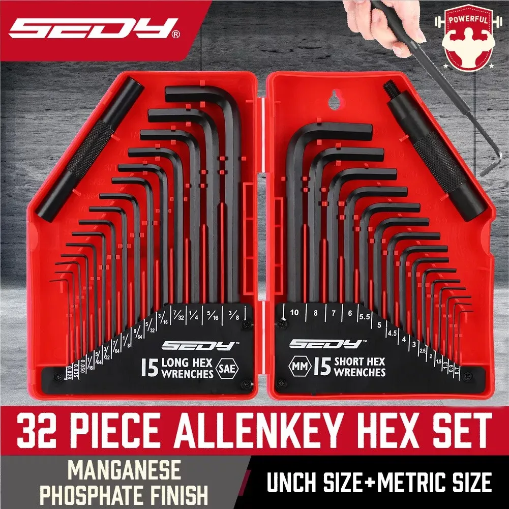 

Набор Шестигранных Ключей SEDY, 32 шт., Хромованадиевая сталь