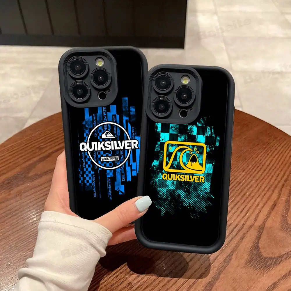 Фото Чехол для телефона Q-QuiksilverS с логотипом для iPhone 17 16 15 14 Plus 13 12 11 Pro Max, силиконовый чехол. №5
