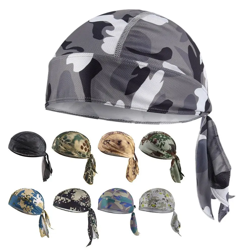 Quick-drying Camo Printing Cycling Hat Bandanna Cap Bicycle Riding Cap Helmet Liner