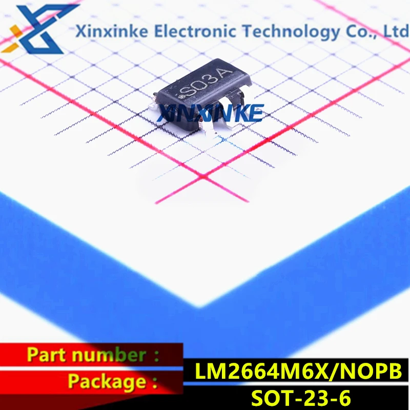 

LM2664M6X/NOPB SOT-23-6 Mark:S03A Switching Voltage Regulators Switched Capacitor Vtg Cnvtr Power Management Brand New Original