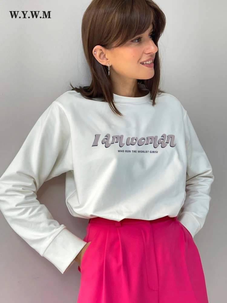 

Женская хлопковая Футболка с круглым вырезом, с принтом