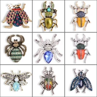 high end exquisite rhinestone insect brooch crystal pin alloy entrepreneurial spider ladybug beetle corsage