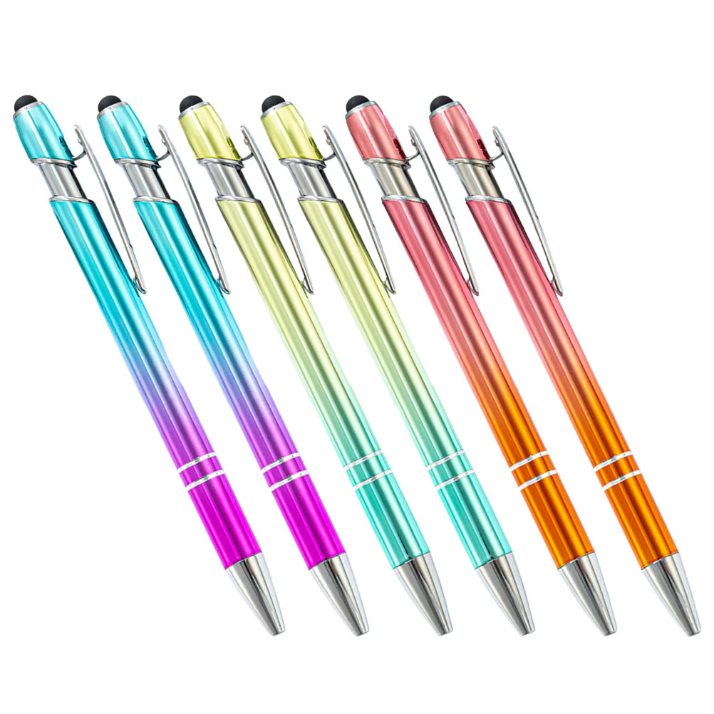 

6 Pcs Portable Child Ballpoint Pens Scrapbooking Gel Aluminum Writing Accessory