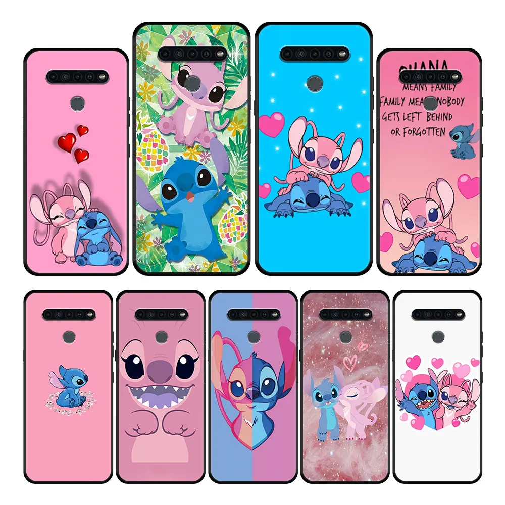 

For LG G6 K61 K40 K41s K50s G7 K40s K92 5G K52 K50 K51s Cartoon Disney Animation Lilo Stitch Official TPU Celulares Fundas