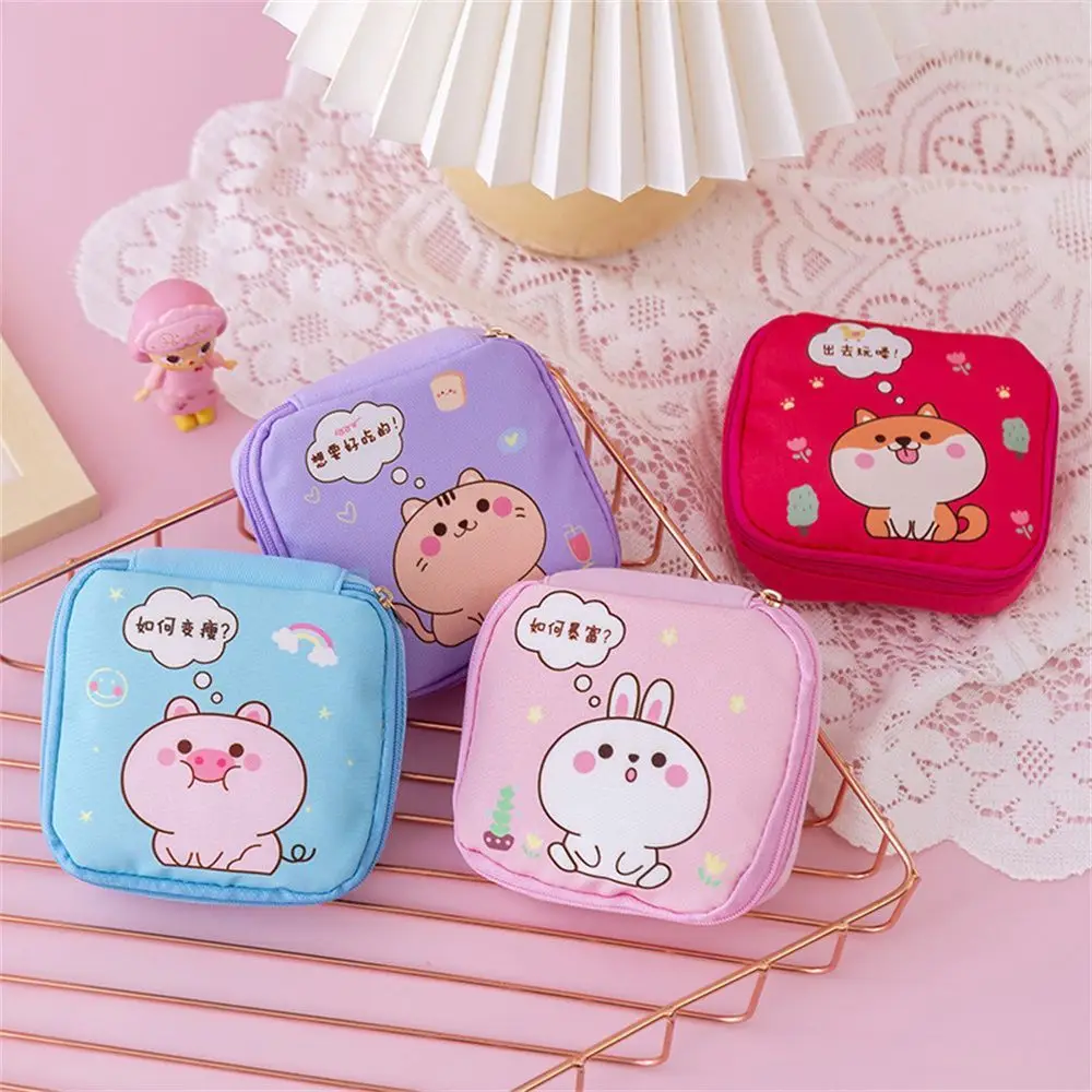

Women Tampon Storage Bag Sanitary Pad Pouch Napkin Small Cosmetic Bags Organizer Ladies Makeup Bag Lipstick Storage Bag