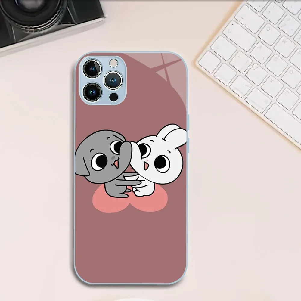 Милый мультяшный чехол K-Kkamang для телефона iphone из закаленного стекла 11 14 12 13 Mini Pro