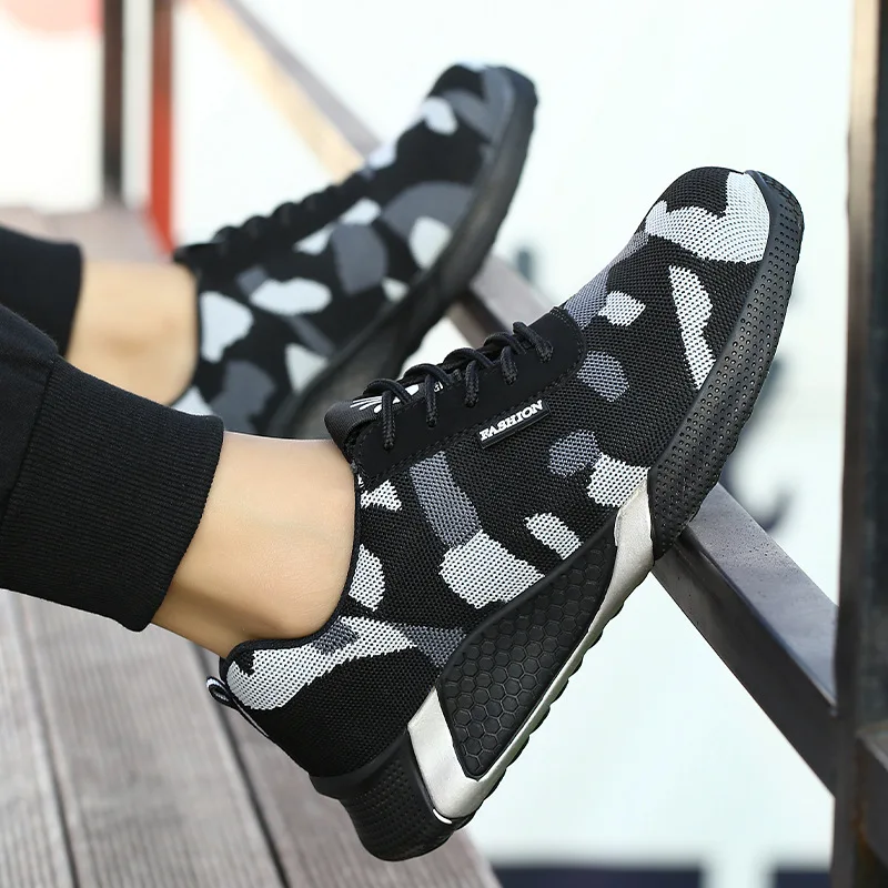 

35-50 Safety Shoes Men Women Steel Toe Work Boots Indestructible Lightweight Breathable Anti-smash Sneakers Construction Shoes