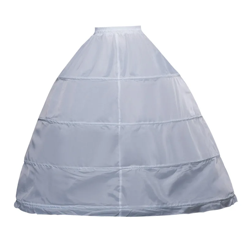 

Women's 4 Hoops Ballgown Waistband Floor Length Petticoat Skirt for Party Wedding Crinoline Slip Underskirt