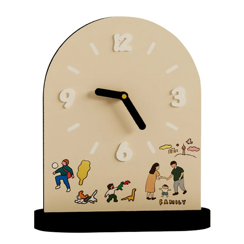 Desktop creative ultra-quiet clock desktop room ornament