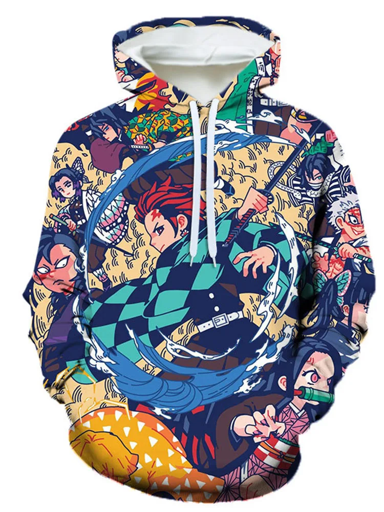 

Japan Men/Women Tanjirou Kamado Sweatshirt Kimetsu No Yaiba Nezuko Manga Rengoku Cartoon Pullovers Anime Demon Slayer Hoodie