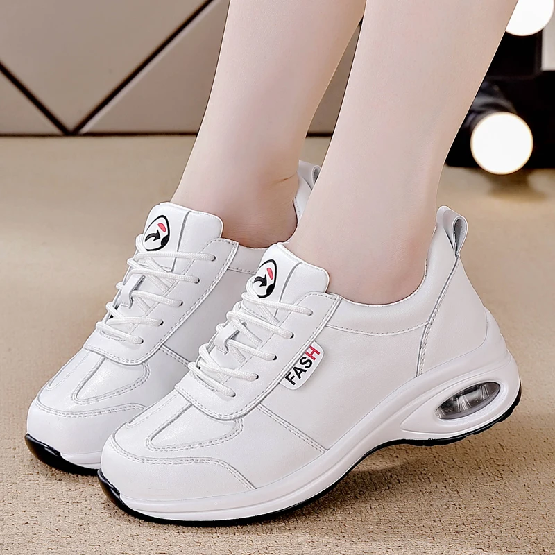 Women Sneakers Casual Elevator Shoes 4cm Heels Breathable Heightening Shoes Mujer Increase  Sports Casual Height Zapato