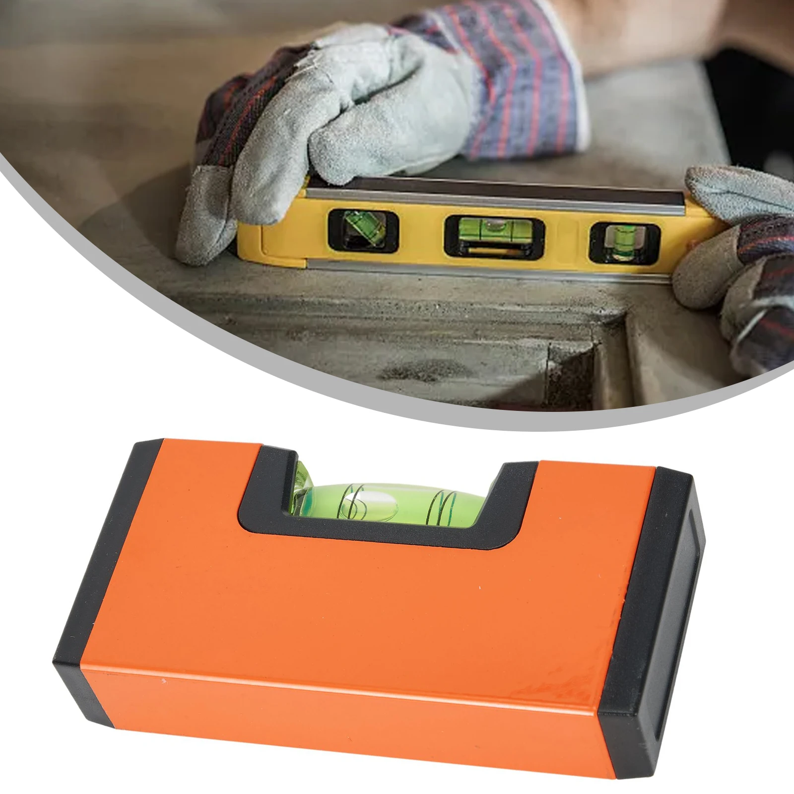 Инструмент Конструкция пузырькового уровня 100 мм * 50 20 Алюминиевый пузырьковый