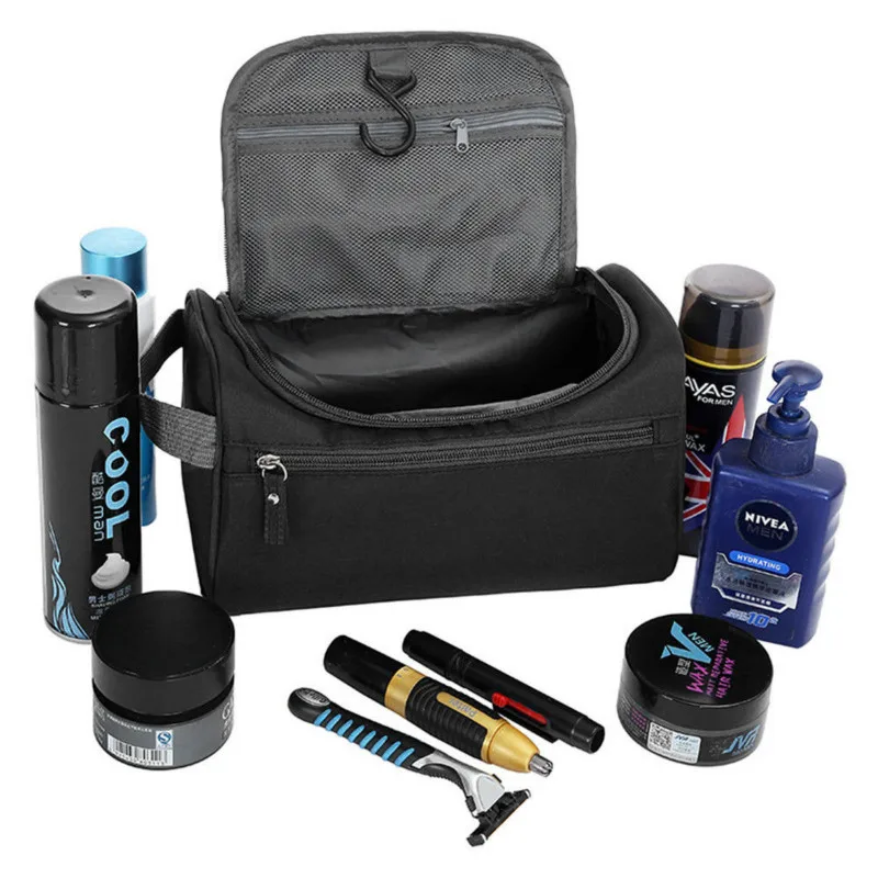 

Man Women Waterproof Makeup Bag Travel Handheld Cosmetic Bag Daily Necessities Storage Organizer Bag Outdoor Hook Wash Bag