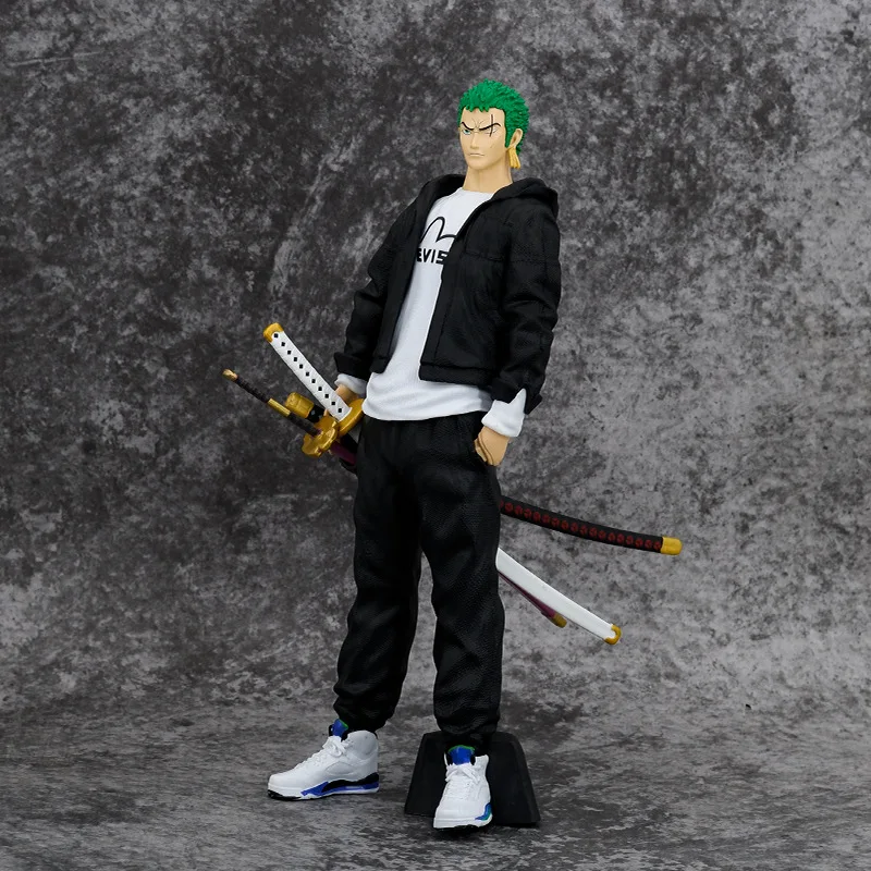 

Фигурки аниме One Piece 29 см, модная брендовая одежда, комплект мультяшных фигурок Зоро, украшения для автомобиля, игрушки, рождественский подар...