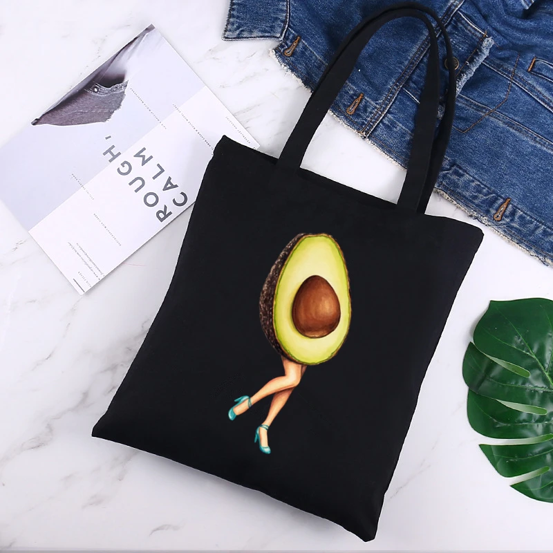 Повседневная холщовая сумка-тоут с мультяшным принтом унисекс винтажный стиль