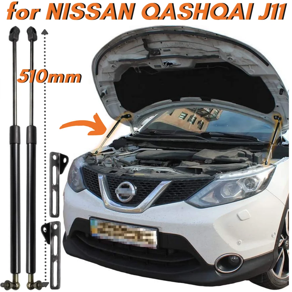 

Qty(2) for Nissan Qashqai J11 2014-2022 for Nissan Rogue Sport Front Bonnet Hood Gas Struts Springs Dampers Lift Supports Shock