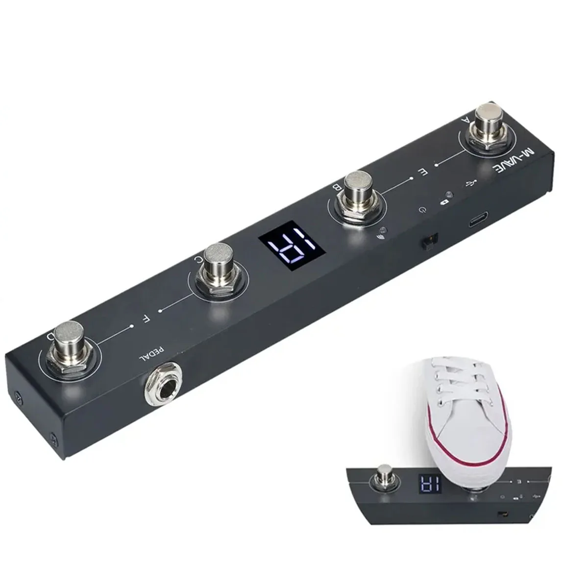 M-VAVE Chocolate Sch Fisk BT Перезаряжаемый 4-кнопочный MIDI-контроллер Ножная Педаль