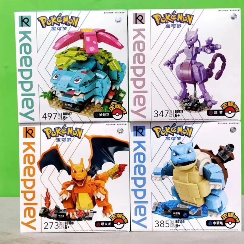 Подлинные строительные блоки Keeppley Pokemon модель Чаризарда персонаж Мьюту детские