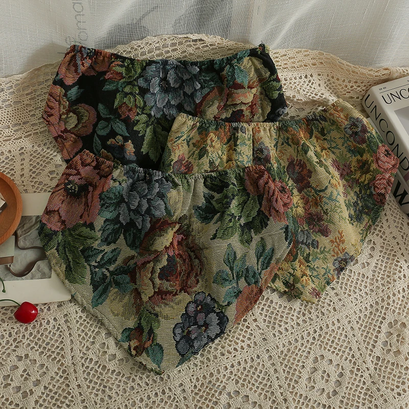 Топ женский с цветочным принтом пикантный укороченный топ на бретельках