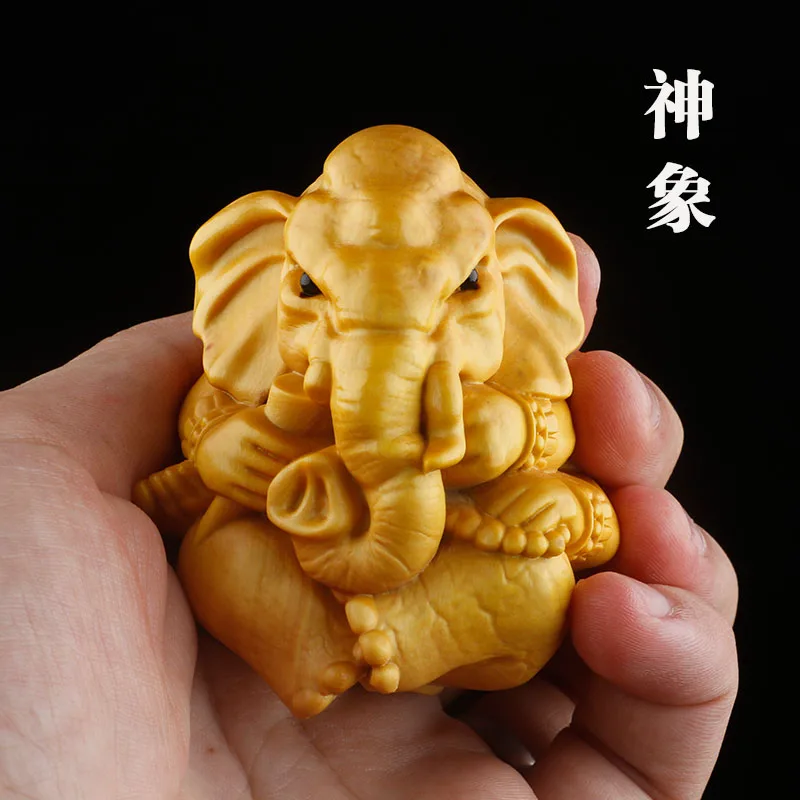 

Резьба по дереву Huangyang, написание, игра, ручной слон, украшение для дома, коллекция декоративных статуй животных