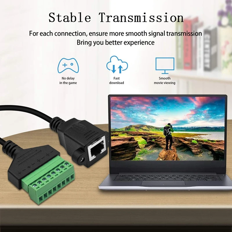 Акция! Винтовой фитиль RJ45 разъем мама 8P8C к 8-контактному винтовому коннектору для